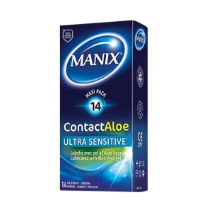 Manix-Contact-Aloe-Ultra-Sensitive-14- Manix Contact Aloe Ultra Sensitive 14 Préservatifs