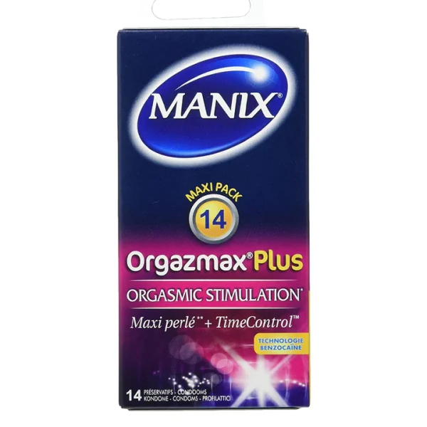 Manix-Orgazmax-Plus-Stimulateur-14-Preservatifs Manix Orgazmax Plus Stimulateur 14 Préservatifs