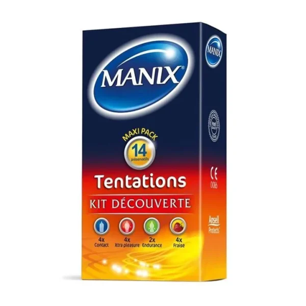 Manix-Tentation-14-Preservatif Manix Tentations Kit Découverte 14 Préservatifs