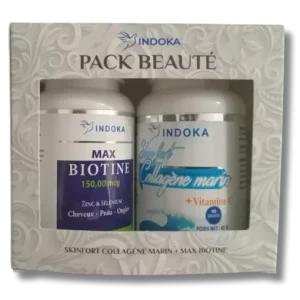 Pack Beauté Indoka – Collagène Marin + Max Biotine